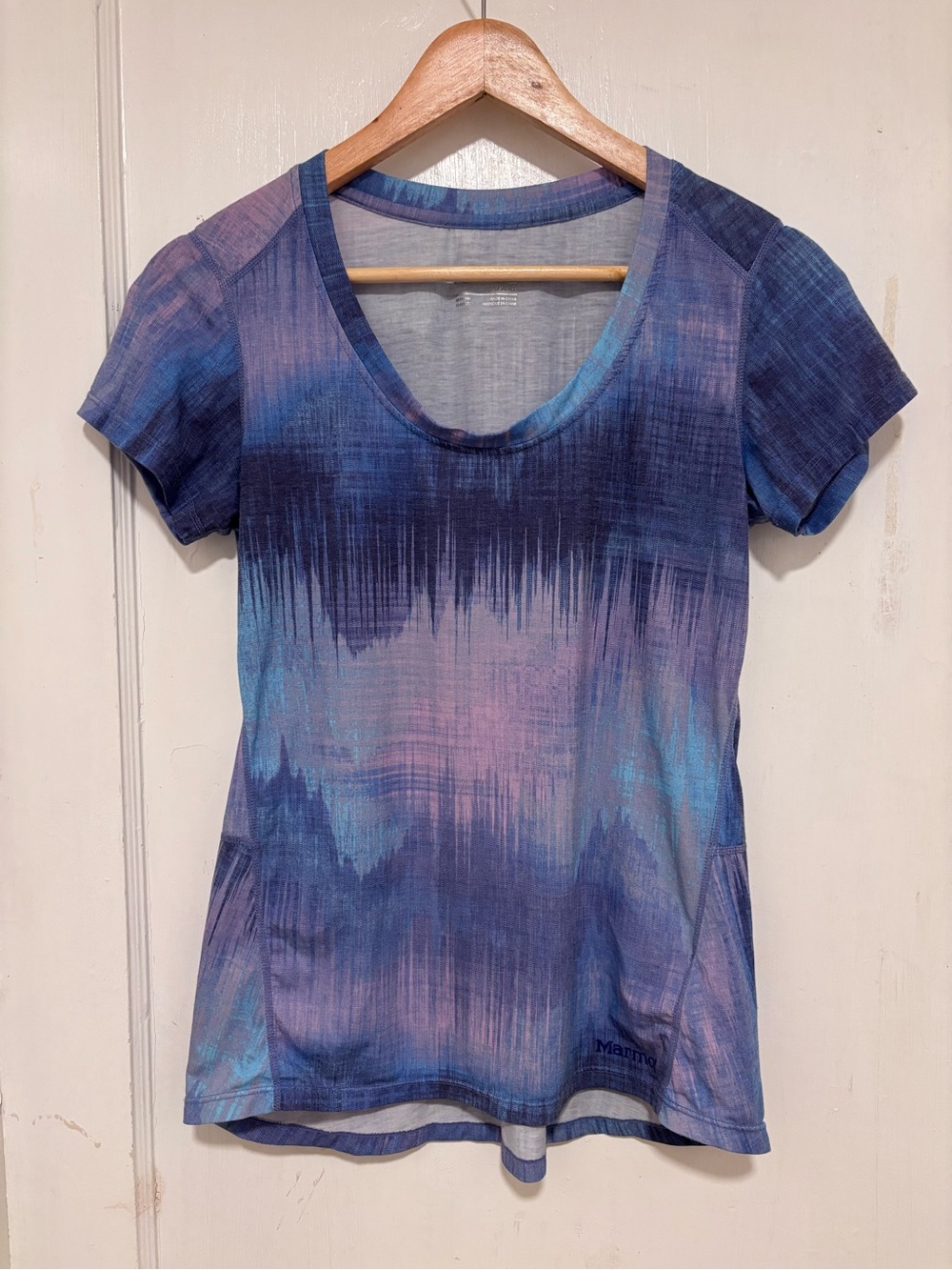 Marmot Women's Blue and Purple Short-Sleeve Performance Tee
